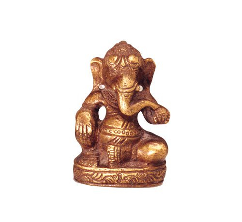 Ganesha sitzend aus Messing 6.5 cm